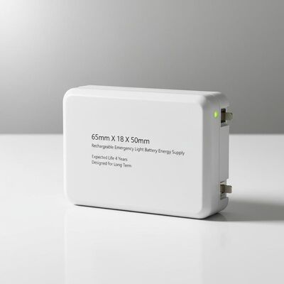 Batteria per luce di emergenza ricaricabile 65mm X 18mm X 50mm, autonomia energetica prevista 4 anni, progettata per uso a lungo termine