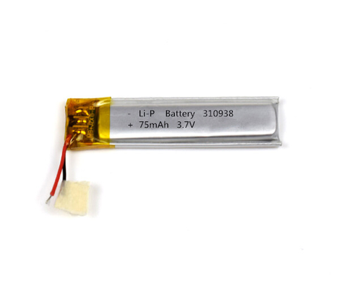 Batteria 310938 75mAh 3.7V del Li-polimero della luce di emergenza con il connettore