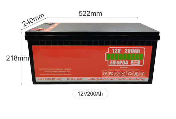 Eco-friendly Deep Cycle 12V LiFePO4 Batteria 50Ah 200Ah A bassa auto-discarica