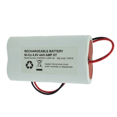 Pacco batterie luce uscita di emergenza affiancate 4,8 Volt D40000mAh NiCd