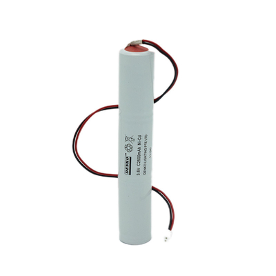 Pacco Batteria Ni Cd 2500mAh Luce Emergenza 3.6V Colore PVC Bianco