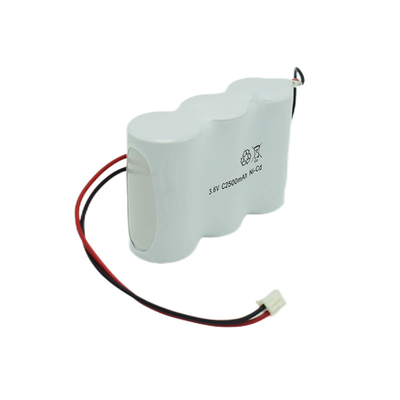 Le batterie della luce dell'uscita di sicurezza imballano parallelamente 3,6 V C2500mAh NiCd 64g