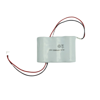 Le batterie della luce dell'uscita di sicurezza imballano parallelamente 3,6 V C2500mAh NiCd 64g