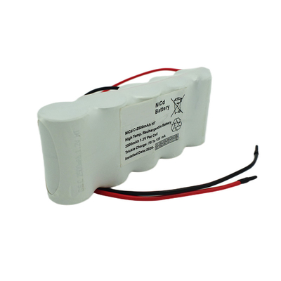 Le batterie della luce dell'uscita di sicurezza imballano parallelamente 6,0 volt C2500mAh NiCd