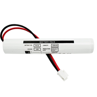 NiCd Sc1200mah tipo del bastone della batteria da 3,6 volt per illuminazione di emergenza