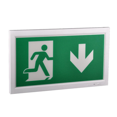 Luce di Emergenza Batteria Ioni di Litio da Interno R LED Exit Bianco 4W 50lm
