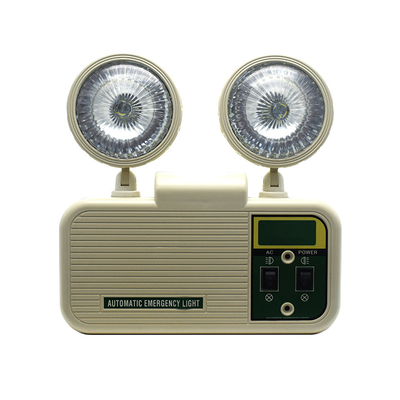 La destra di plastica non ha illuminato la luce gemellata 3W 6500K del punto di emergenza del LED