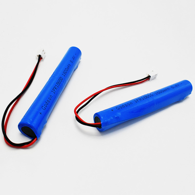 batterie cilindriche LiFePO4 IFR18650 della luce dell'uscita di sicurezza di 1600mAh 6.4V