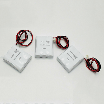 Le batterie della luce dell'uscita di sicurezza di aa imballano NiCD AA900mAh 3.6V SBS Rechargable