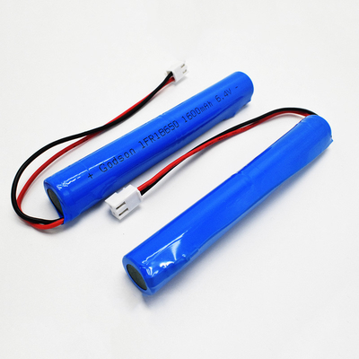 Pacchetto personalizzabile della batteria della batteria al litio LiFePO4 18650 1600mAh 6.4Volt della luce di emergenza