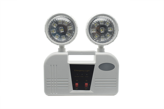 3h Durata 6W Twin Head Light di emergenza AC 85-265V ABS