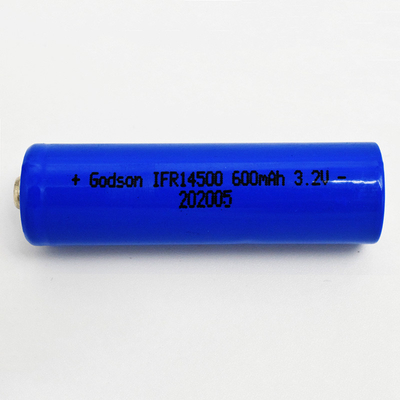 14500 600mAh 3.2V LiFePO4 Batteria per luci di emergenza e segnali di uscita