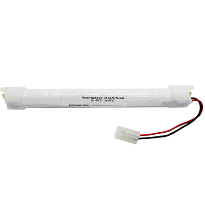 Batteria per illuminazione di emergenza Batteria Ni-Cd SC1800mAh 6.0V 10.8Wh OEM Tipo Stick Con Modulo di montaggio a parete laterale