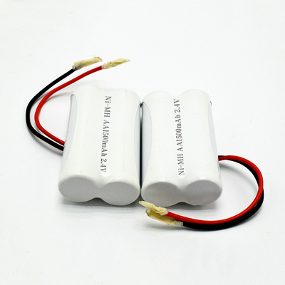 Batteria per illuminazione di emergenza OEM 2.4V Ni-Mh AA1500mAh Batteria a lunga durata ricaricabile Side by Side