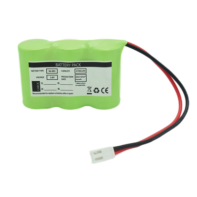 3S1P Side By Side Tipo 3.6V Ni-Mh C4700mAh Batteria ricaricabile ad alta temperatura OEM PVC
