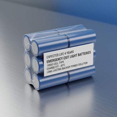 Durata di vita 4 anni Batterie di emergenza per la luce di uscita 18650 Tipo di cella Carica 0C 45C Soluzione di alimentazione di riserva di lunga durata