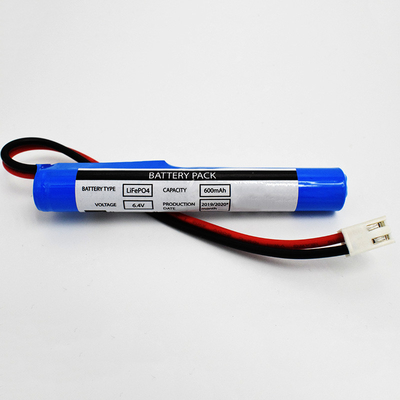 Tipo 6,4 connettore del bastone LiFePO4 della batteria 600mAh JST VH 2P di V