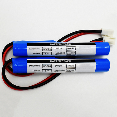 Tipo 6,4 connettore del bastone LiFePO4 della batteria 600mAh JST VH 2P di V