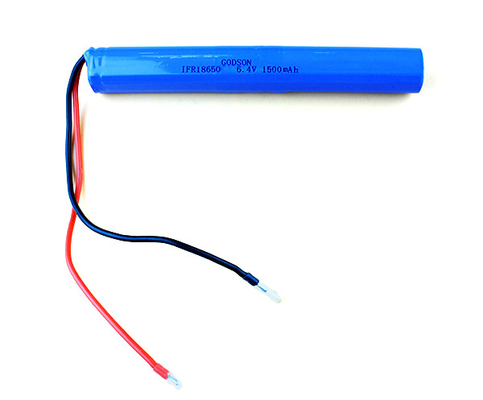Batteria 6.4V ricaricabile 1500MAh del fosfato del ferro del litio 18650