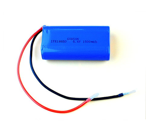 Batteria 6.4V ricaricabile 1500MAh del fosfato del ferro del litio 18650