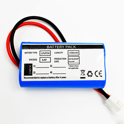 Tipo ricaricabile 1500 di MAh Battery Pack LiFePO4 6.4V parallelamente
