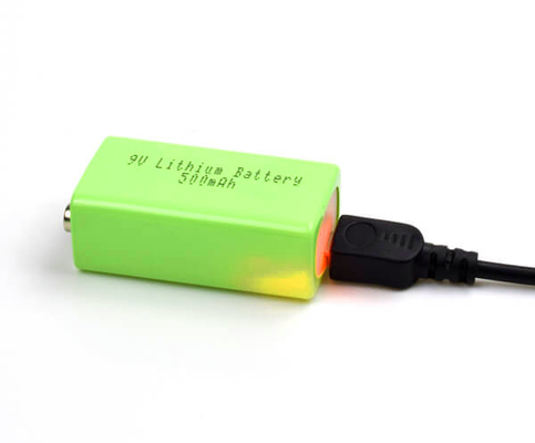 Batteria al litio 500mAh 9V della luce di emergenza del ferro del litio con USB