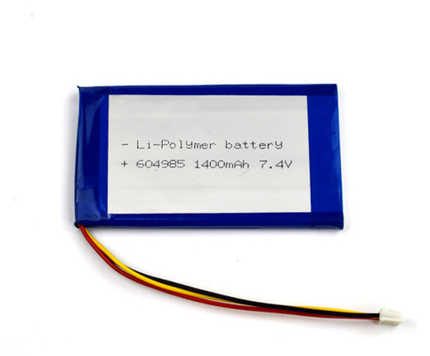 Cellule 604985 del polimero 55g 7,4 V Li Ion Battery 1400mAh del litio