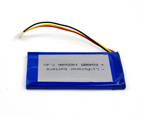 Cellule 604985 del polimero 55g 7,4 V Li Ion Battery 1400mAh del litio
