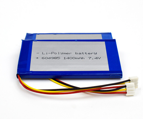 Cellule 604985 del polimero 55g 7,4 V Li Ion Battery 1400mAh del litio