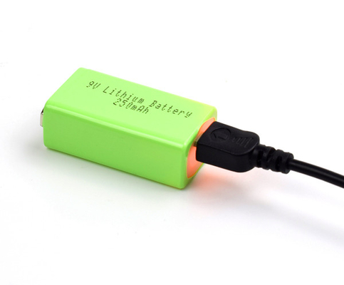 Bassa temperatura della batteria al litio di illuminazione di emergenza 9V 250mAh con USB