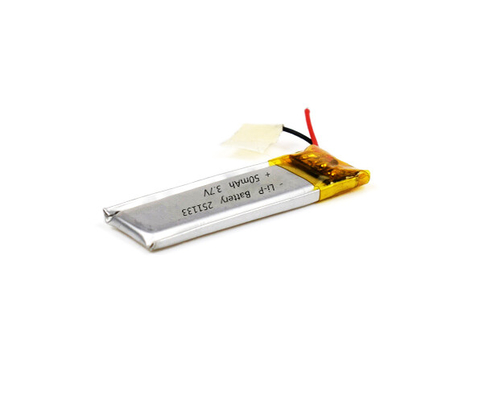 Batteria 251133 50mAh 3.7V del polimero del litio con buona vita di ciclo