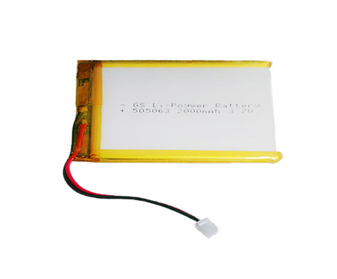 2000mAh cellula ambientale 45g 3.7V Li Polymer Battery 505063