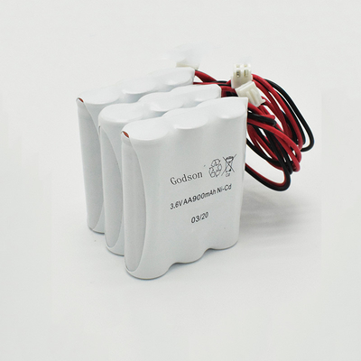 Rivestimento di PVC di NiCd della sostituzione della batteria del segno dell'uscita di sicurezza di AA900mAh 3.6V