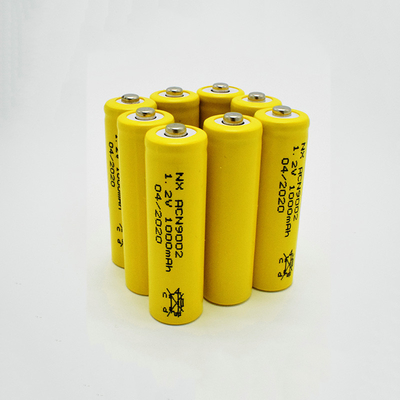 Tipo ricaricabile del bastone delle batterie gialle AA1000mAh del PVC 1,2 V Nicd