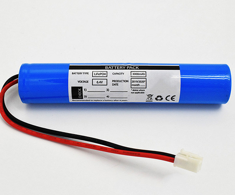 Pacchetto 3000mAh 6.4V della batteria della luce dell'uscita di emergenza LiFePO4 per HEV