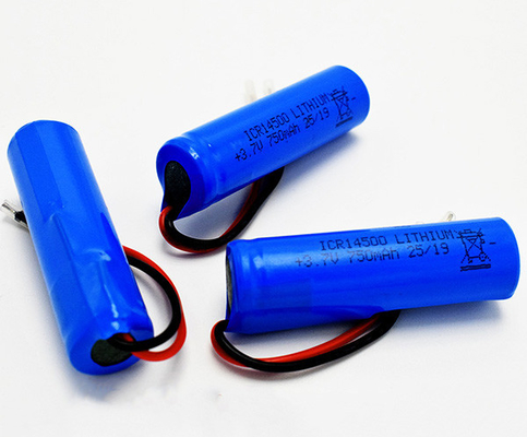 batteria al litio di 750mAh 3.7V ICR14500 inodora con il rivestimento di PVC