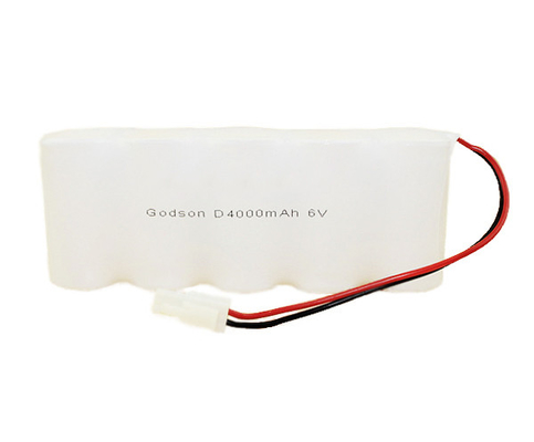 6,0 batteria ricaricabile al cadmio-nichel D4000mAh di V batteria della luce dell'uscita da 6 volt