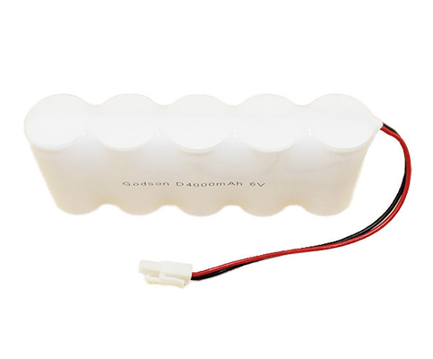 6,0 batteria ricaricabile al cadmio-nichel D4000mAh di V batteria della luce dell'uscita da 6 volt